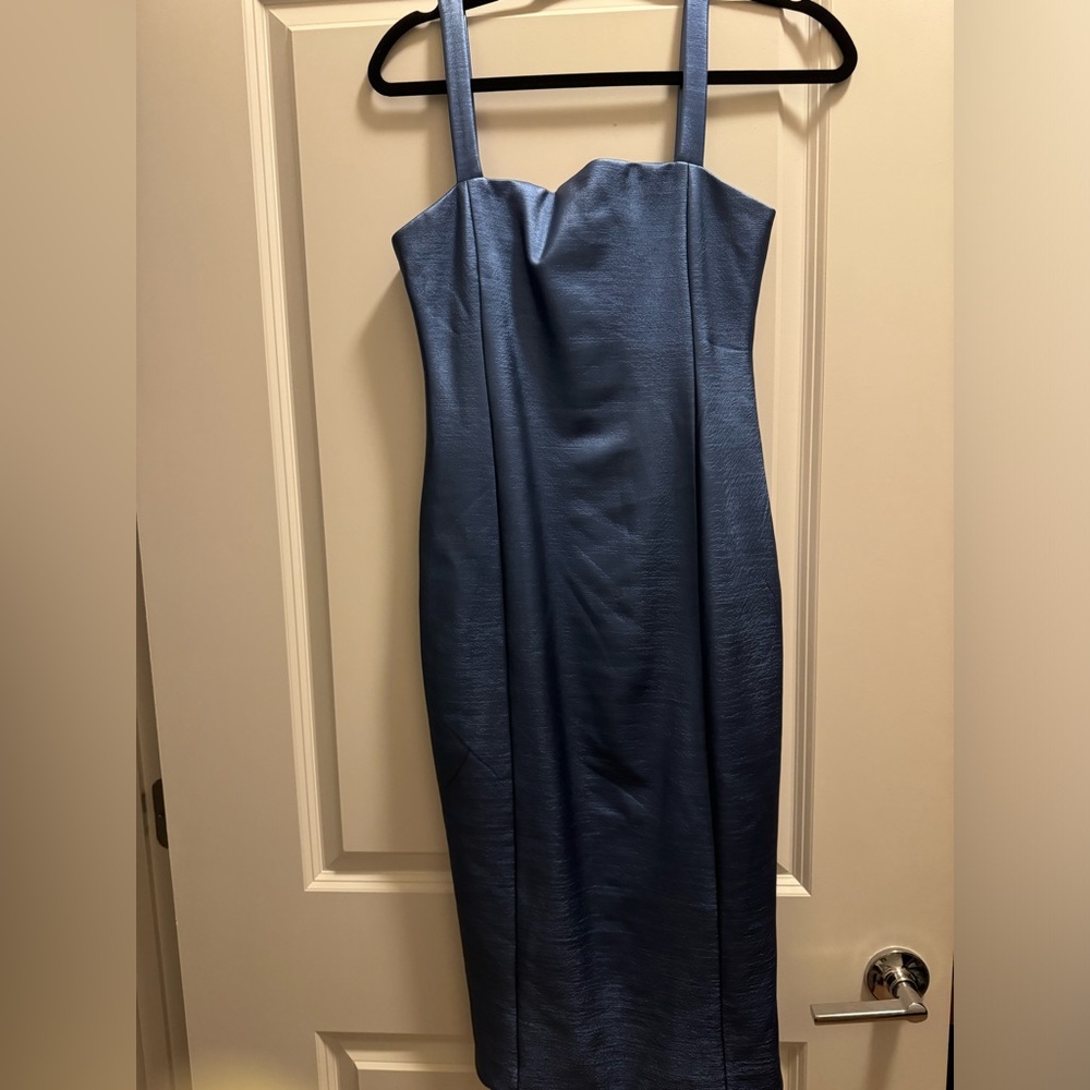 Atoir blue midi mettalic dress - Picture 2 of 3